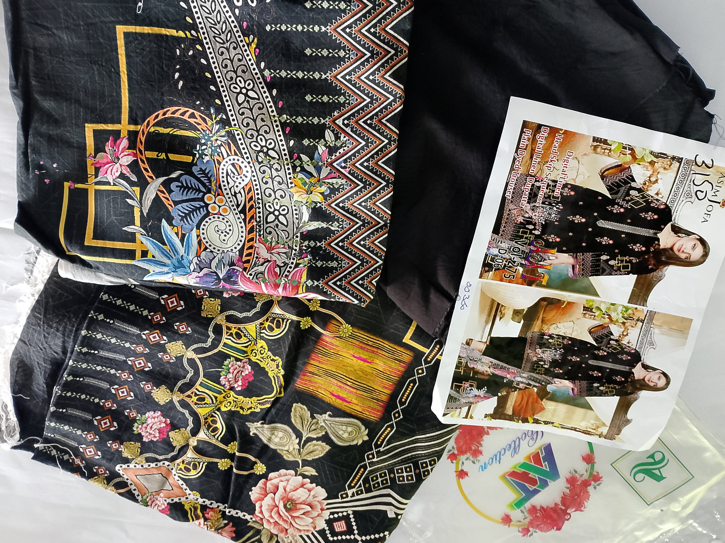 Digital printed linen 3pc