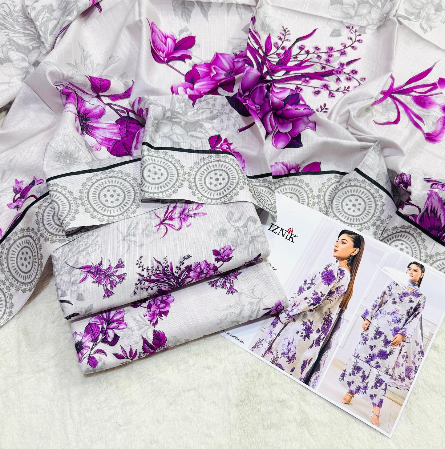 Digital printed khadar 3pc